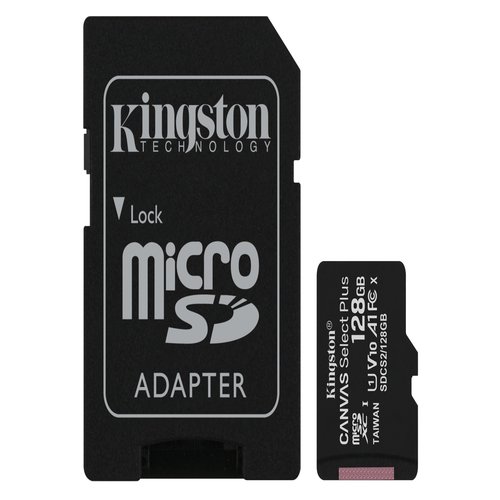 128GB micSDXC Canvas Select Plus 100R A1 C10 Card + ADP