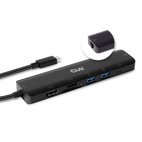USB TYPE C 7 IN 1 HUB TO HDMI 4K60HZ+SDTF CARD SLOT+2XUSBA + USB C PD +RJ45