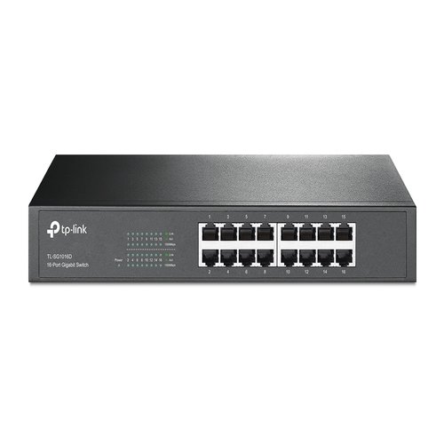TL-SG1016D 16-port Gigabit Desktop Rackmount Switch 16 10/100/1000M RJ45 ports 13-inch steel case