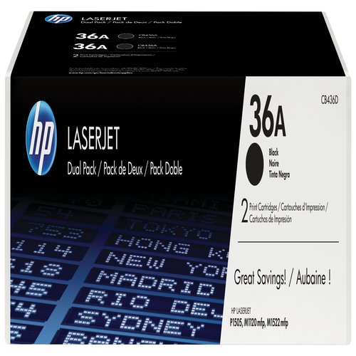 36AD LaserJet originele toner cartridgezwart standard capacity 2 x 2000 paginas 2-pack