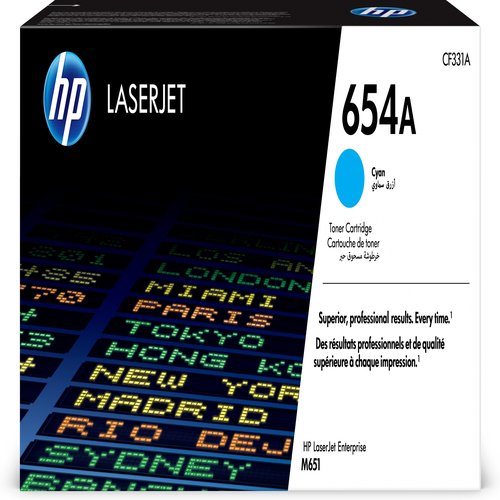 654A originele toner cartridge cyaan standard capacity 15.000 pagina's 1-pack