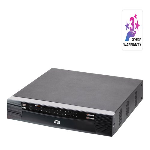 [PREMIUM] 32-Port Cat 5 KVM over IP Switch (1 Local and 1 Remote Access) with USB Peripheral Support Broadcast Mode Panel Array Mode Virtual Media Power/LAN