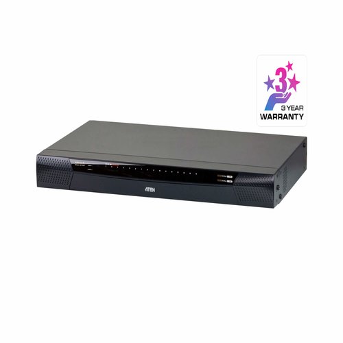 [PREMIUM] Aten 16-Port Cat 5 KVM over IP Switch (1 Local and 1 Remote Access) with USB Peripheral Support Broadcast Mode Panel Array Mode
