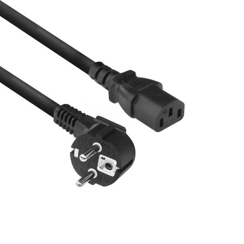 230V Connection Cable CEE7/7 male (angled) - C13 2.0 Meter