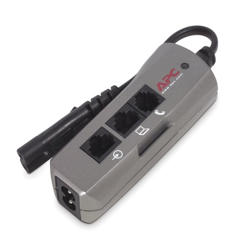 APC Notebook Surge Protector for AC phone and network lines 2 pin connection 100-240V EMEA