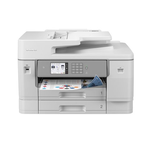 Flatbed/ADF kleur A3 inkjetprinter/copier/scanner/fax/PC-fax 33K6 35/32 ppm (zwart-wit/kleur) 1200x4800 dpi 512MB USB host USB 2.0 Hi-Speed duplex A3 print/kopi