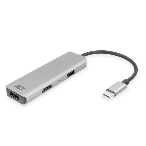 USB-C 4K multiport adapter for 2 HDMI monitors USB-A data port