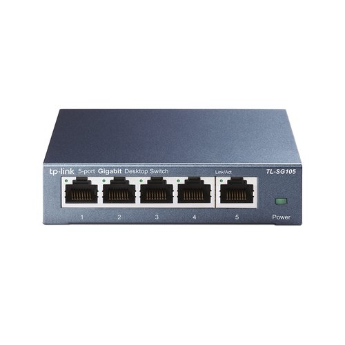 TL-SG105 5-port Metal Gigabit Switch 5 10/100/1000M RJ45 ports supports GMP Snooping IEEE 802.1p QoS Plug & Play metal case