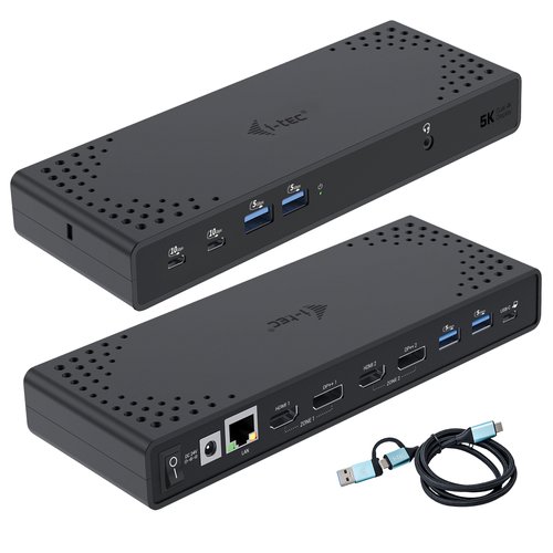 i-tec USB 3.0 / USB-C / Thunderbolt Dual Display Docking Station + PD 100W