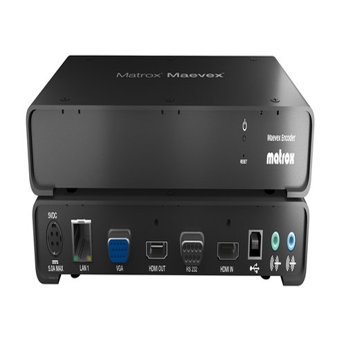 Maevex 5150 Encoder / Video over IP Encoder. HDMI/DVI-in. up-to 1920x1200/1080p60 input. HDMI/analog audio-in. A/V pass-thru. RJ45 100/1000Mbps Ethernet