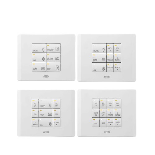 12-button Keypad (EU 2 Gang) with PoE and customizable buttons (including tabletop kit)