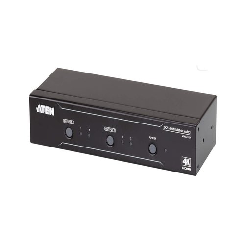 Aten 2 x 2 4K HDMI Matrix Switch with IR / RS-232 Control