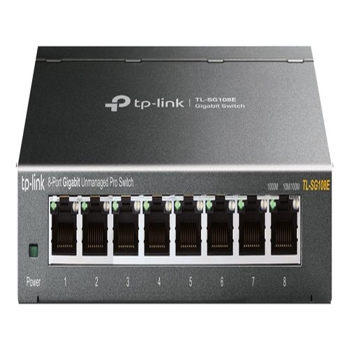 TL-SG108E 8-Port Gigabit Easy Smart Switch 8 10/100/1000Mbps RJ45 ports MTU/Port/Tag-based VLAN QoS IGMP Snooping