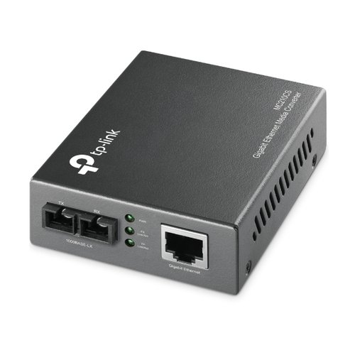 MC210CS 1000Mbps RJ45 to 1000Mbps single-mode SC fiber Converter Full-duplex upto 15KM switching power adapter chassismountable