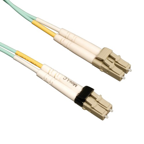 10Gb Duplex Multimode 50/125 OM3 LSZH Fiber Patch Cable Mini-LC / LC Aqua 2M 6 ft.