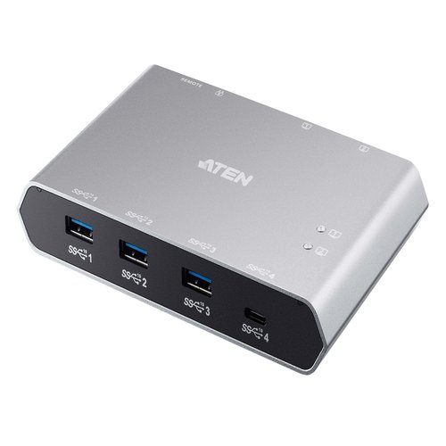 2 x 4-Port USB 3.0 Sharing Switch with Power Pass-through and File Sharing