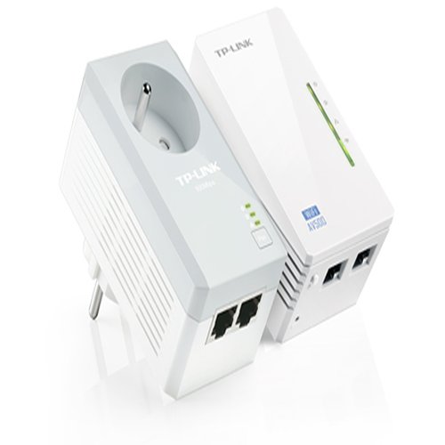 TL-WPA4225KIT AV500 2-port Powerline WiFi Ext Twin Pack TL-WPA4220 & TL-PA4020 500Mbps Powerline 300Mb ps WLAN Plug & Play 2x ethernet WIFI Clone Belgium