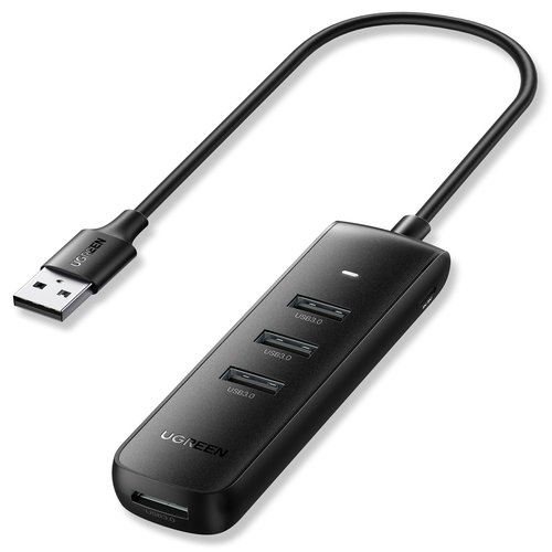 10915 USB 3.0 4-poort Hub 25cm Zwart