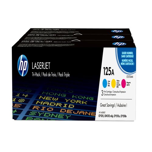 125A originele toner cartridge cyaan magenta en geel standard capacity 3 x 1.400 paginas 3-pack