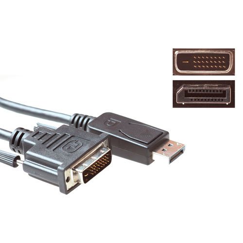 1.8 meter Verloopkabel DisplayPort malenaar DVI male - PolyBag