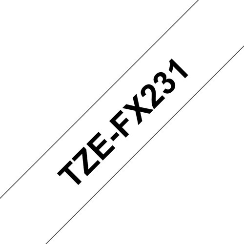 P-Touch TZE-FX231 black on white 12mm
