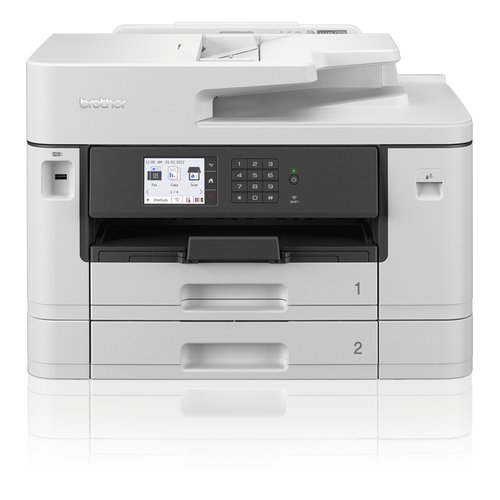 Flatbed/ADF kleur A4 inkjetprinter/copier/scanner/fax/PC-fax A3 printmogelijkheden 33K6 35/32 ppm (zwart-wit/kleur) 1200x4800 dpi 256MB USB 2.0 Hi-Speed