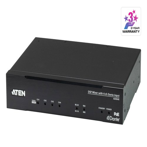 DSP Mixer with 4-ch Dante Input and Analog Output