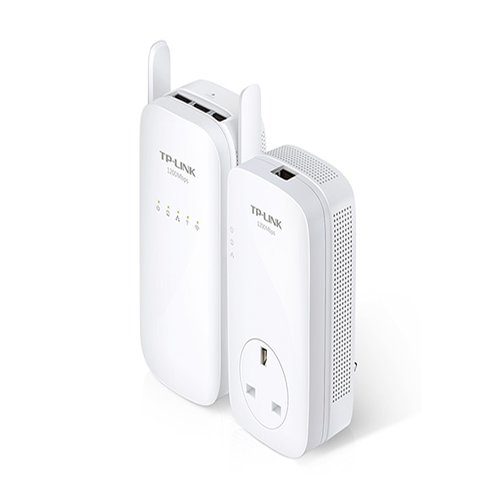 AV1200 Gigabit Dual Band Wireless Powerline AC WIFI KIT 867Mbps 5GHz + 300Mbps 2.4GHz 802.11ac/a/b/g/n 3x Gigabit Ethernet 2-Pack (TL-PA8010P & TL-WPA8630)