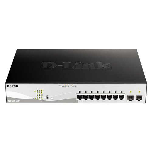 10-Port Gigabit PoE+ Smart Switch inc. 2 SFP Ports POE budget 130W