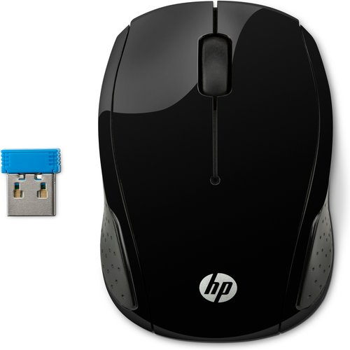 HP 200 Black Wireless Mouse Europe - English localization