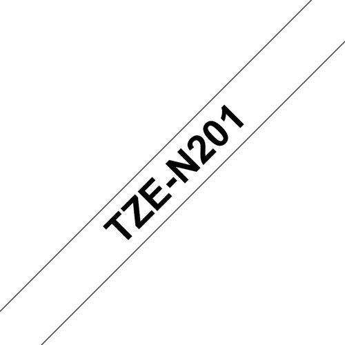 P-Touch TZE-N201 black on white 3 5mm
