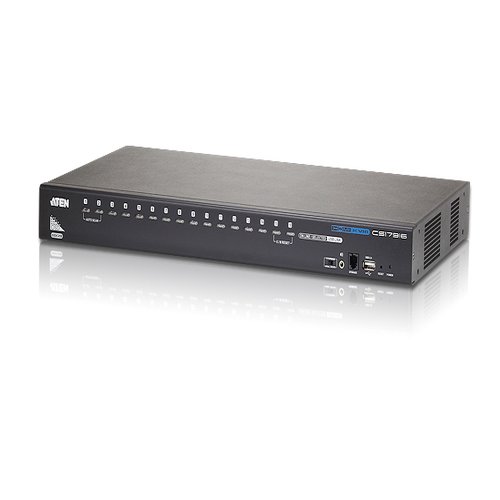 Desktop KVM 16-Port USB - HDMI KVM Switch with USB Peripheral port 1U-Rack