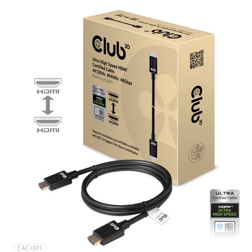 HDMI 2.1 Ultra High Speed 10K 120Hz 1Meter M/M