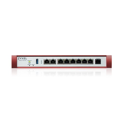 USG FLEX200 H Series User-definable ports with 1*2.5G 1*2.5G( PoE+) & 6*1G 1*USB (device only)