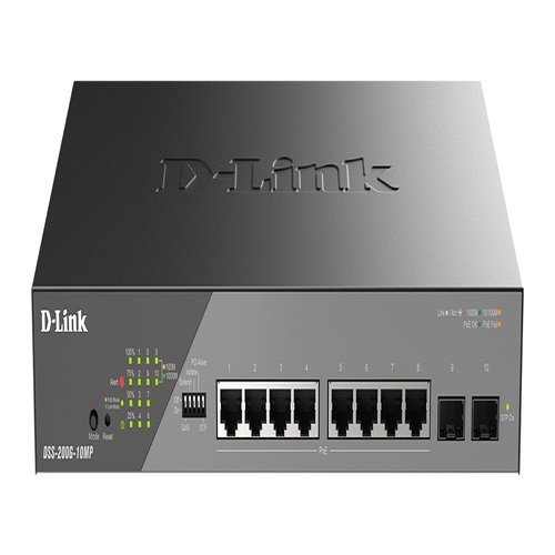 10-Port Gigabit Ethernet PoE+ Surveillance Switch