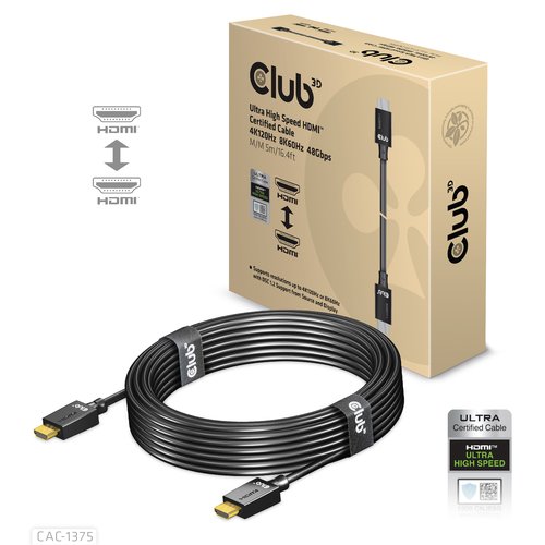 HDMI 2.1 MALE TO HDMI 2.1 MALE ULTRA HIGH SPEED 4K 120Hz 8K60HZ 5m