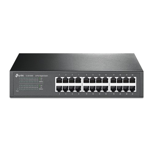 TL-SG1024D 24-port Gigabit Desktop/Rachmount Switch 24 10/100/1000M RJ45 ports 13-inch steel case