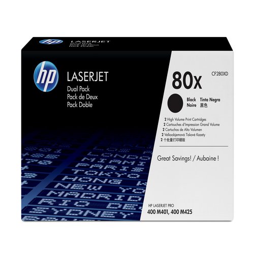 80XD originele toner cartridge zwart high capacity 2 x 6.900 paginas 2-pack