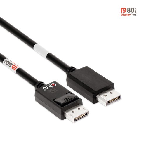 DisplayPort 2.1 Bi-Directional VESA DP80 Certified Cable 4K120Hz 8K60Hz or 10K30Hz M/M 1.2m