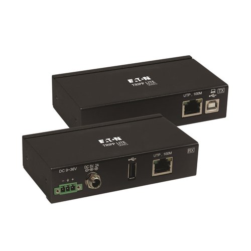 1-Port Industrial USB over Cat6 Extender ESD Protection PoC USB 2.0 Mountable 330 ft. TAA