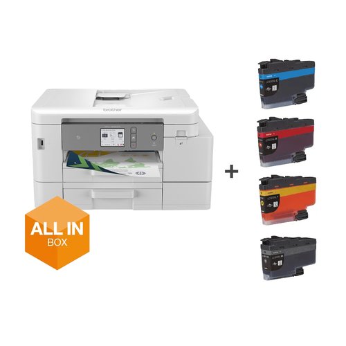 All-in box flatbed/ADF kleur A4 inkjetprinter/copier/scanner/fax/PC-fax LCD touchscreen USB host NFC LAN/WLAN 3 jaar garantie