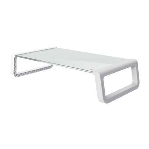 MONTA GLASS MONITOR STAND WHT