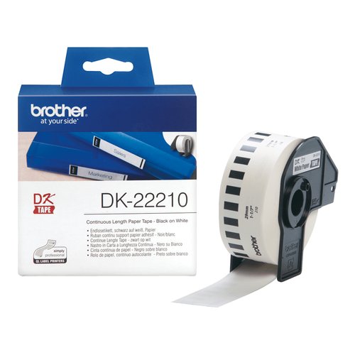 DK-22210 - Etiketten - Rol (2.9 cm x 30.5 m) - voor QL-1050. 1060. 500. 550. 560. 570. 580. 650. 700. 710