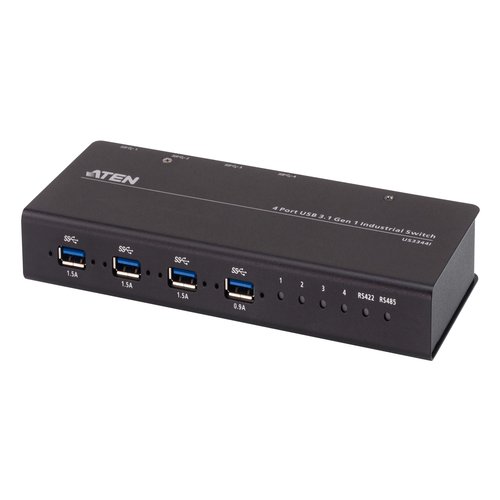 4 x 4-Port USB 3.0 Industrial Peripheral Sharing Switch with RS-422/485 control