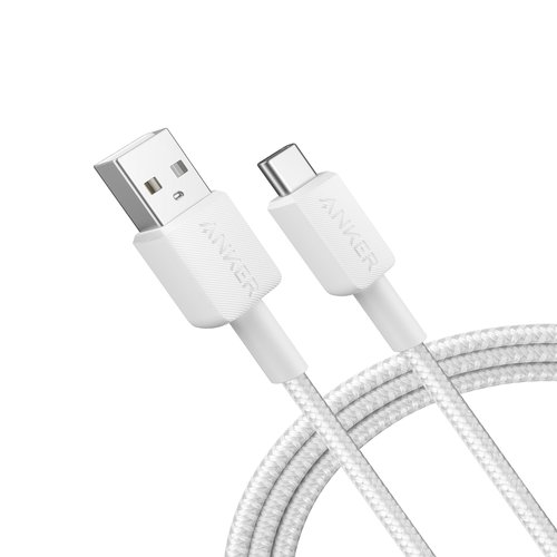 322 USB-A to USB-C Cable Nylon 1.8M White